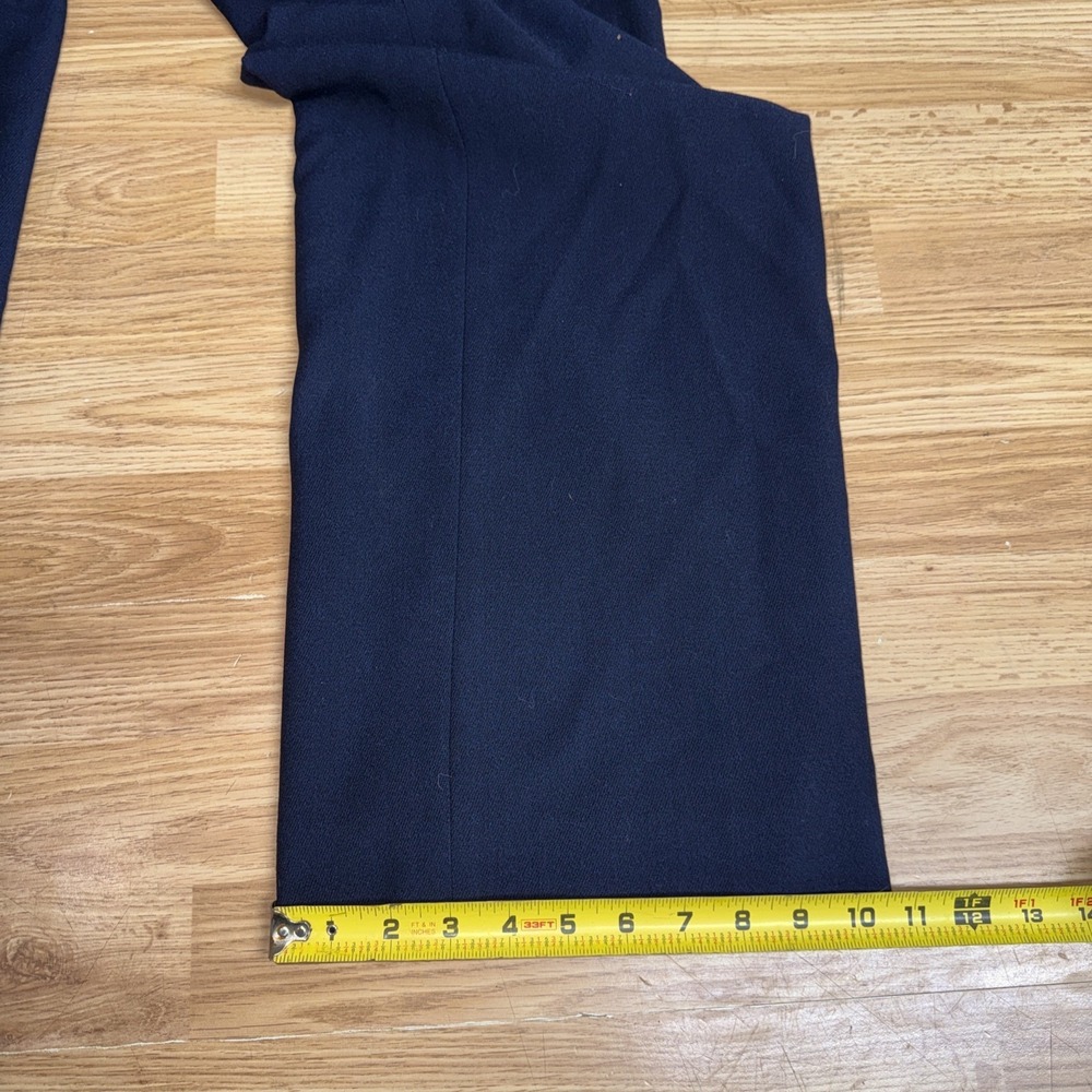 Lauren Ralph Lauren Womens Navy Blue Wide Leg Wool Pants Size 4 ~FLAT FRONT~ NWT - Picture 5 of 8